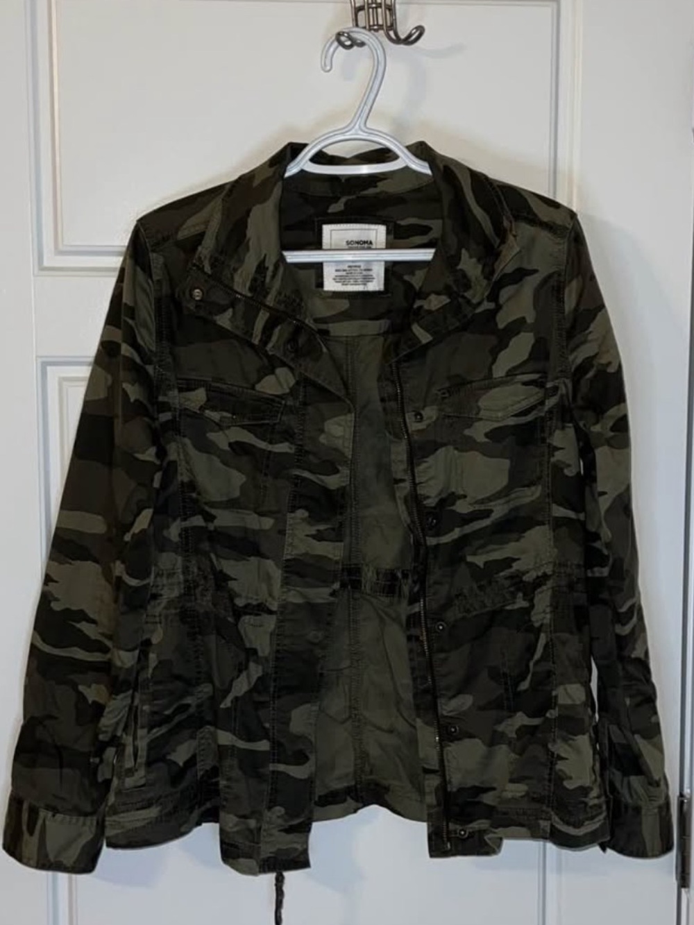 Sonoma Olive Green Camo Utility Jacket